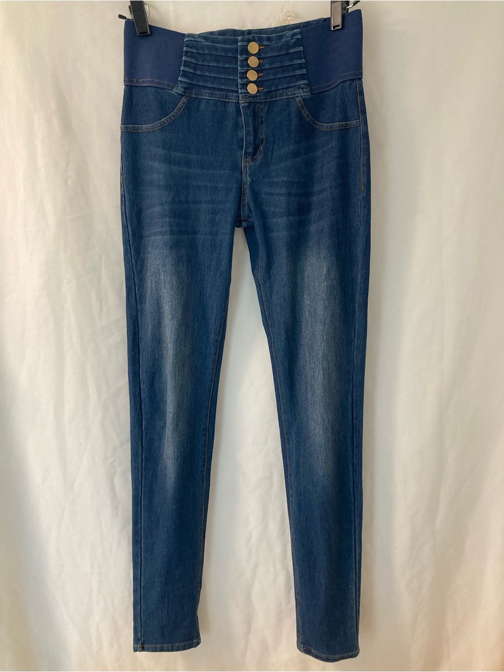 Kessley Fashion Blue High Rise Skinny Jeans Stretch Size M